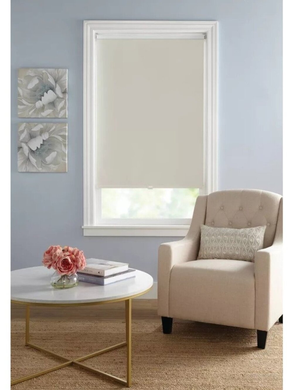 Lumi Blackout Slow Release Roller Window Shade & Hardware Light Gray 29" x 72"